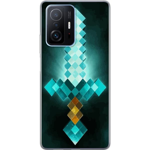 Xiaomi 11T Pro Gennemsigtig cover Minecraft sværd