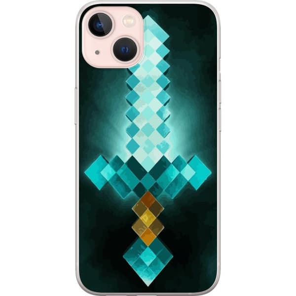 Apple iPhone 13 Genomskinligt Skal Minecraft svärd