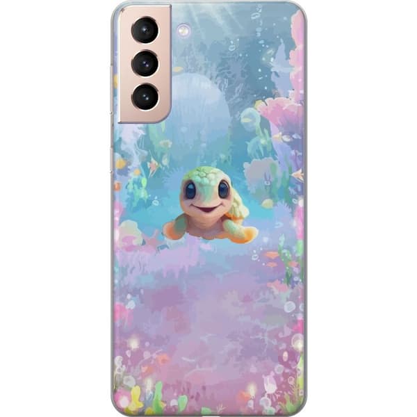 Samsung Galaxy S21 Gjennomsiktig deksel skilpadde