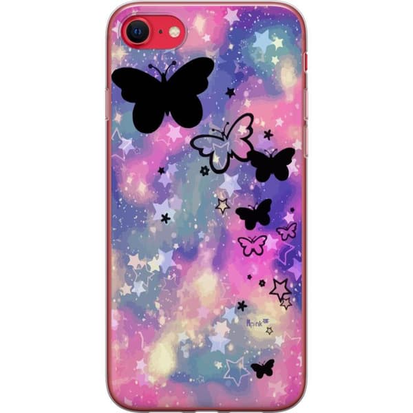 Apple iPhone SE (2022) Gennemsigtig cover sommerfugle