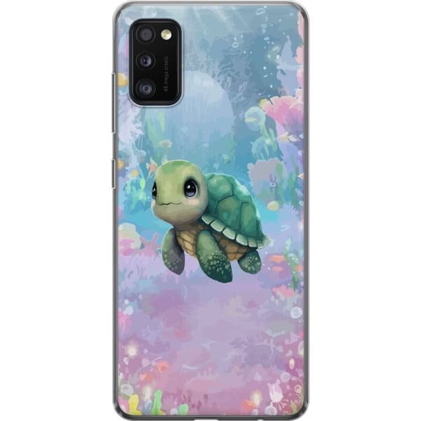 Samsung Galaxy A41 Läpinäkyvä kuori Kilpikonna
