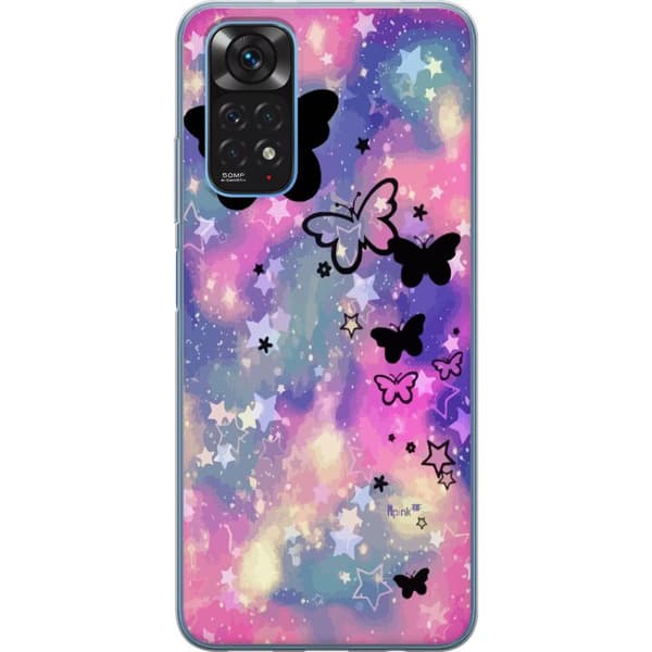 Xiaomi Redmi Note 11S Genomskinligt Skal Fjärillar