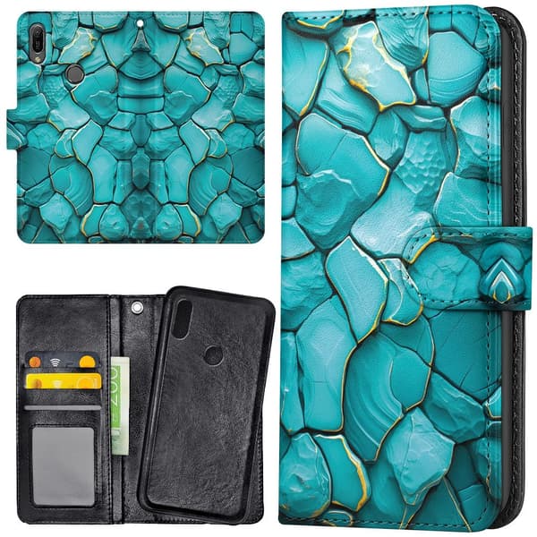 Huawei Y6 (2019) - Lompakkokotelo/Kuoret Stones