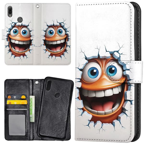 Huawei Y6 (2019) - Mobilcover/Etui Cover Emoji