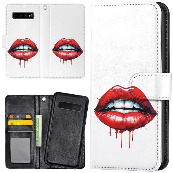 Samsung Galaxy S10 - Lommebok Deksel Lips