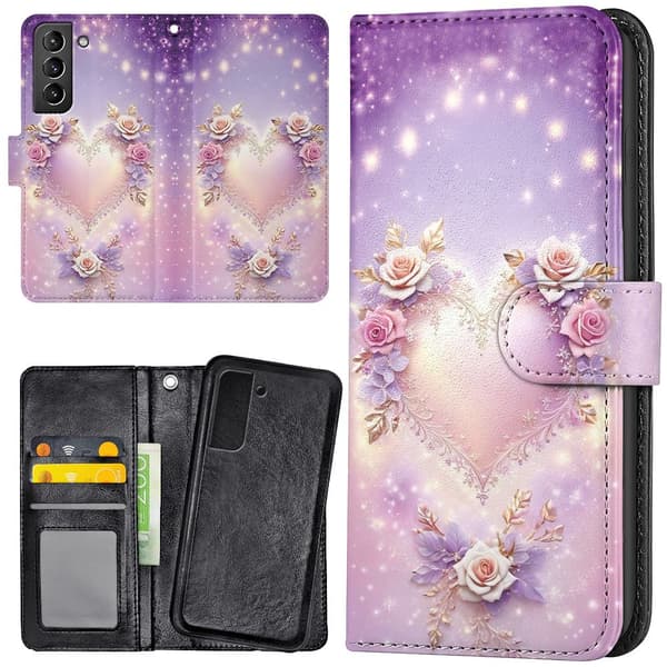 Samsung Galaxy S21 Plus - Plånboksfodral/Skal Heart