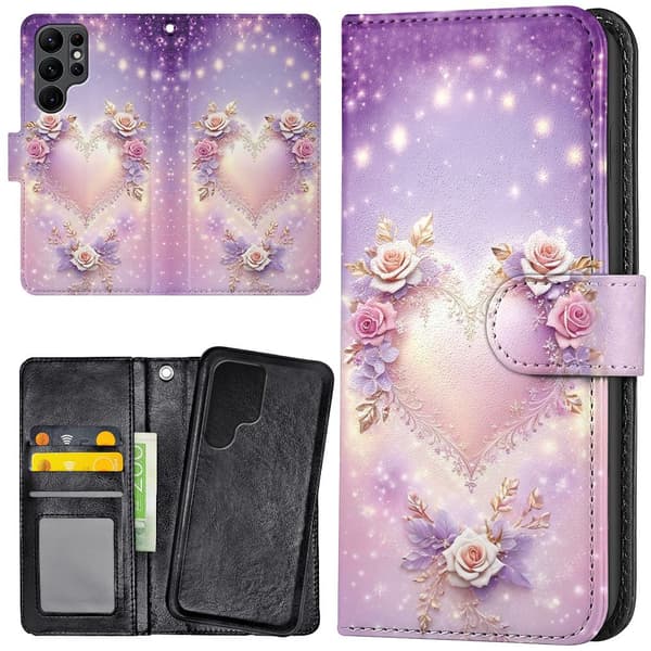 Samsung Galaxy S23 Ultra - Lommebok Deksel Heart