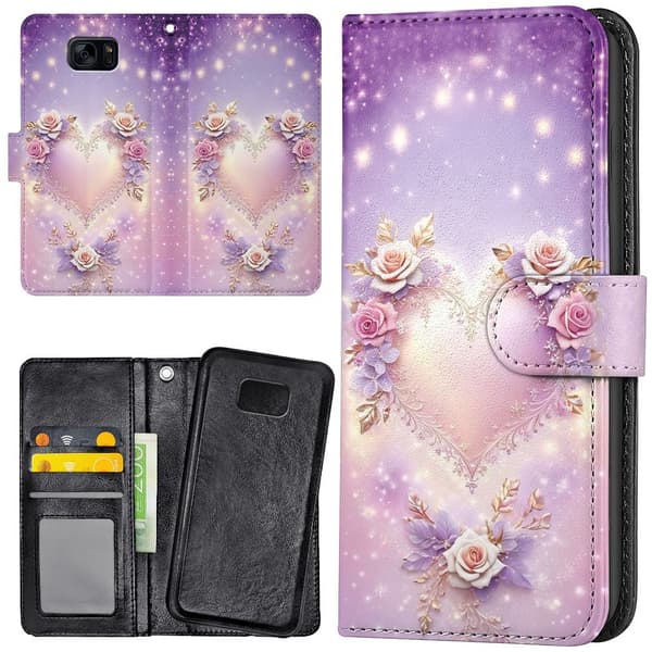 Samsung Galaxy S7 - Lommebok Deksel Heart