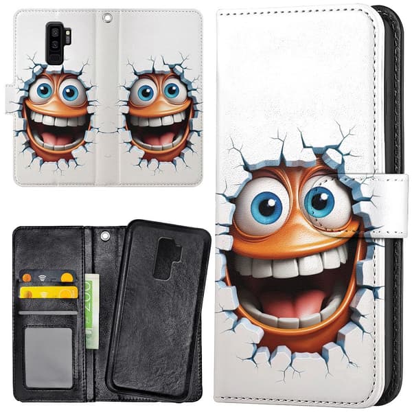 Samsung Galaxy S9 Plus - Lommebok Deksel Emoji
