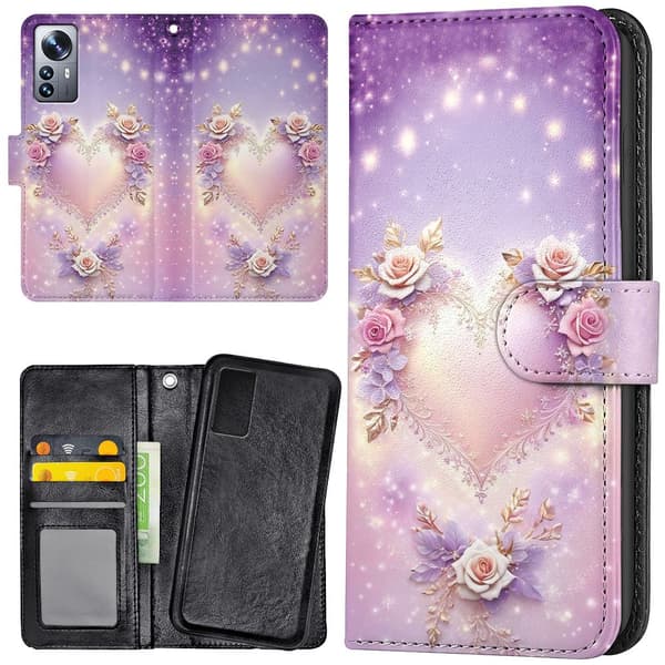 Xiaomi 12 - Lommebok Deksel Heart