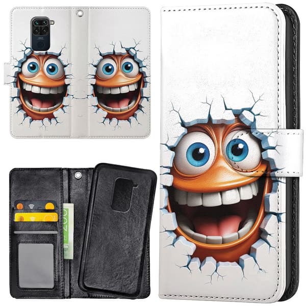 Xiaomi Redmi Note 9 - Plånboksfodral/Skal Emoji
