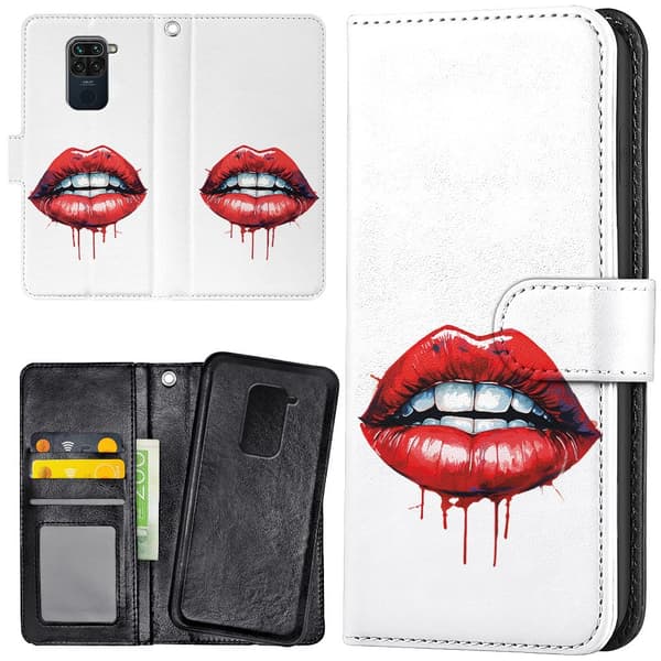 Xiaomi Redmi Note 9 - Plånboksfodral/Skal Lips