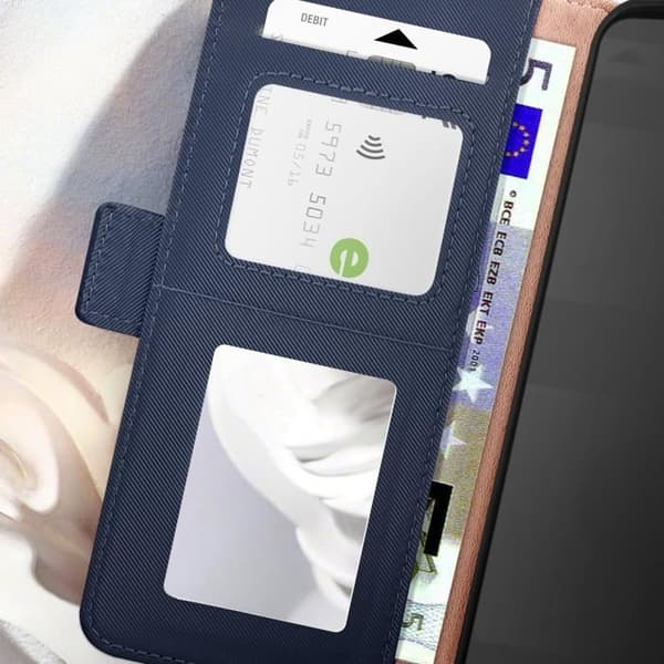 Ljusblått plånboksfodral till Samsung Galaxy A25 5G - AVIZAR - Halvstyvt - Flik