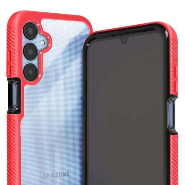 Fodral till Samsung Galaxy A25 5G - AVIZAR - Hård ryggförstärkt silikonkontur - Röd