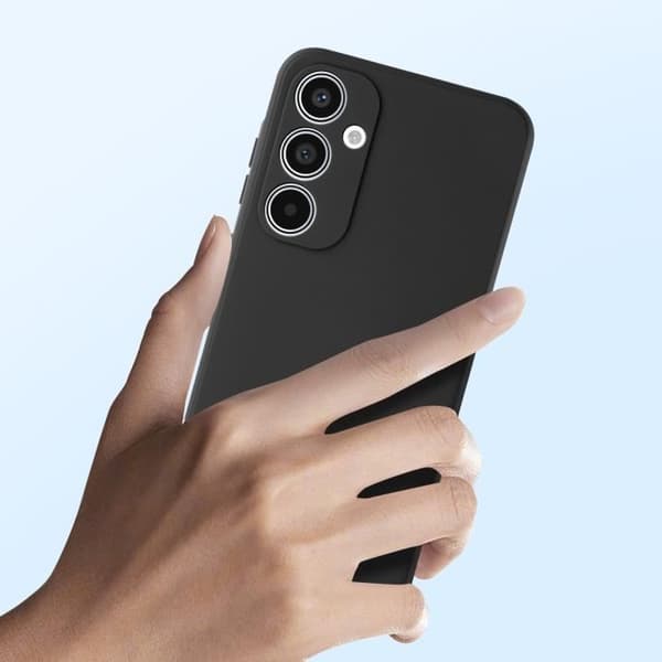 Fodral till Samsung Galaxy A55 - AVIZAR - Soft Touch Matte Flexibel Silikon - Svart
