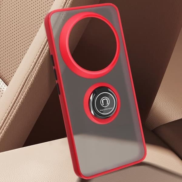 Fodral till Xiaomi 14 Ultra - AVIZAR - Metallringstödfunktion - Röd