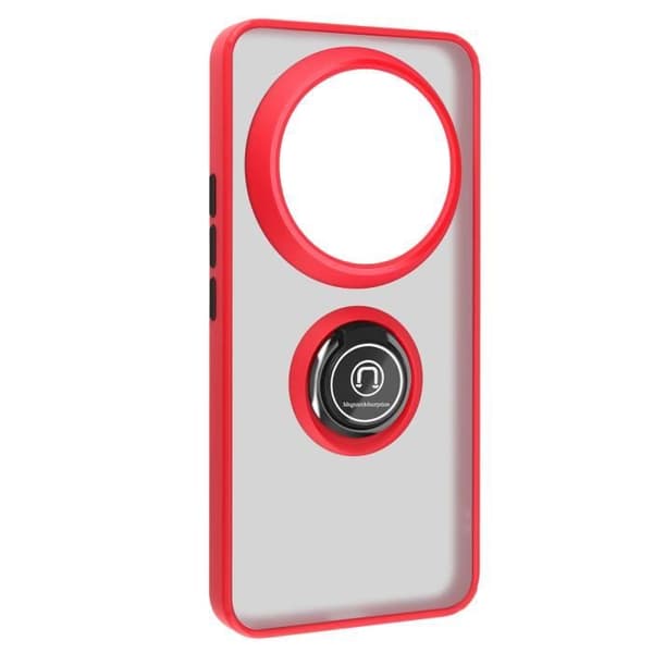 Fodral till Xiaomi 14 Ultra - AVIZAR - Metallringstödfunktion - Röd