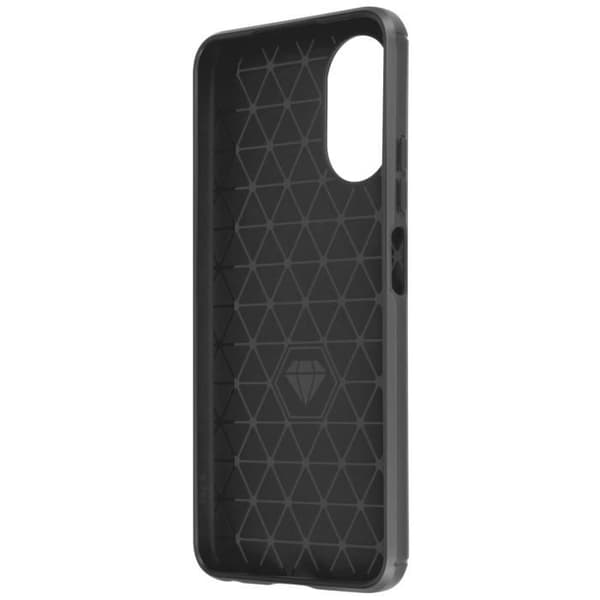 Fodral till Oppo A38 - AVIZAR - Svart - Halvstyv - Syntet - Blandad - Kol- och borstad effekt