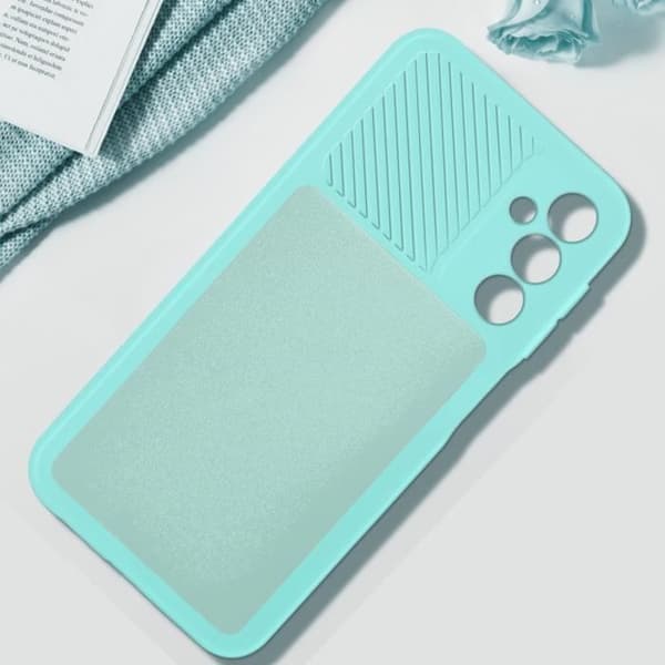 Fodral till Samsung Galaxy A25 5G - AVIZAR - Silikon - Skjut kameraskydd - Turkos