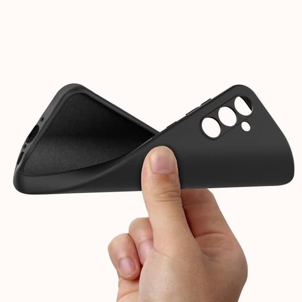 Fodral för Samsung A55 5G Silikon Flexibel Soft Touch Matt Akashi Black
