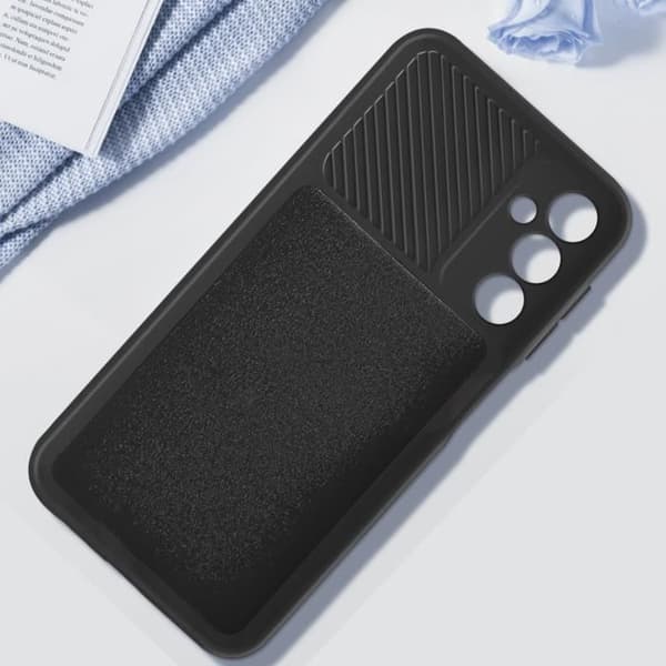 Fodral till Samsung Galaxy A25 5G - AVIZAR - Svart - Halvstyv - Syntet - Smidig