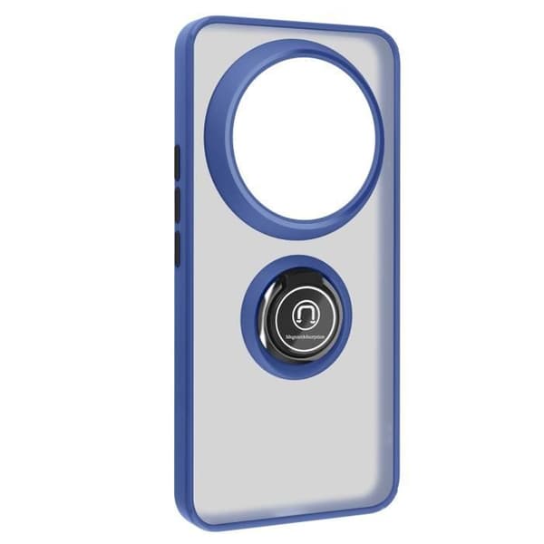 Fodral till Xiaomi 14 Ultra - AVIZAR - Metallringstödfunktion - Midnattsblå