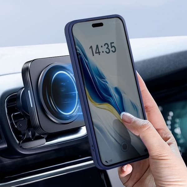 AVIZAR Hårt fodral för Honor Magic 6 Pro 5G - Metallringstödfunktion - Midnattsblå