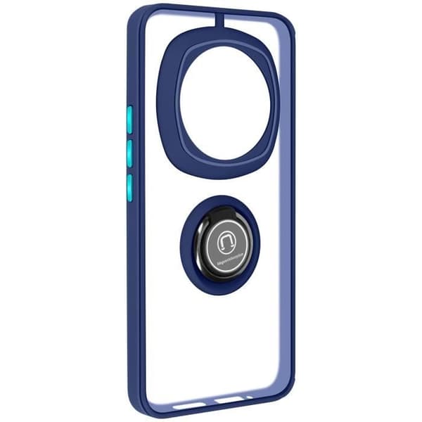 AVIZAR Hårt fodral för Honor Magic 6 Pro 5G - Metallringstödfunktion - Midnattsblå