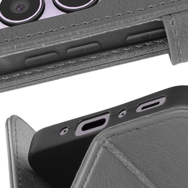 Fodral till Samsung Galaxy A35 5G plånbok och videohållare Grå