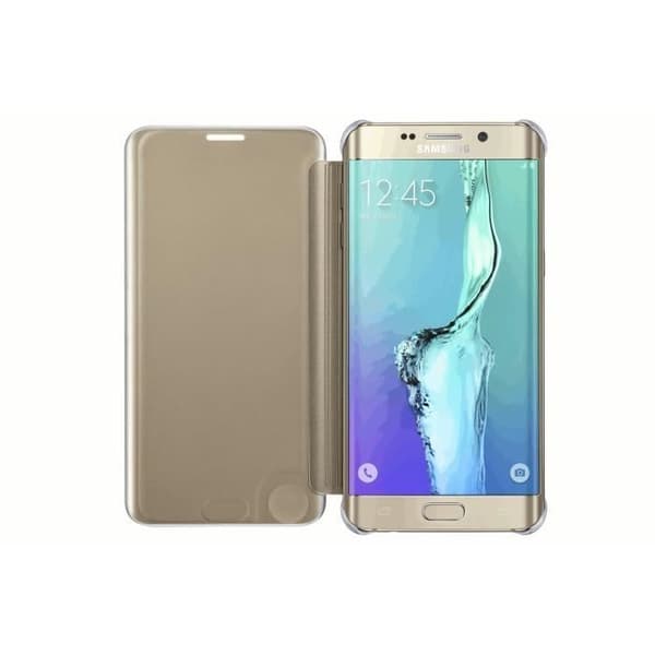 Samsung Clear View-skal Galaxy S6 edge+ Gold-fodral