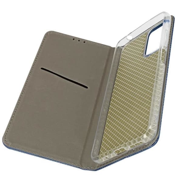 Fodral för Motorola Moto G24 Granulated Effect Card Holder Video Support Blå