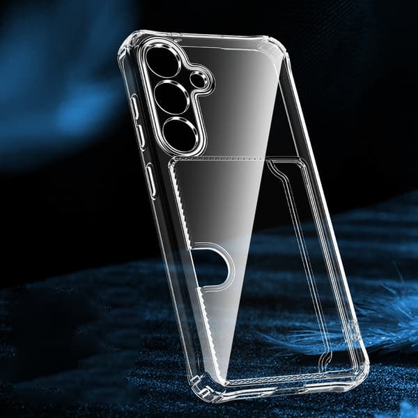 Samsung Galaxy S23 Ultra Transparent Cover med kortholder på siden - holdbart og let