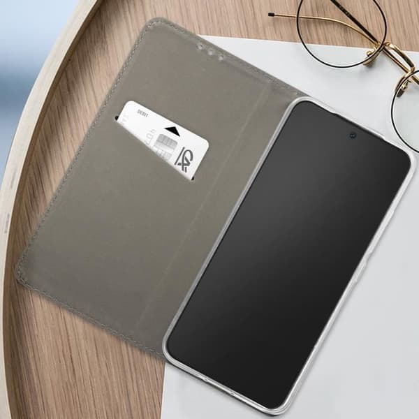 Fodral till Xiaomi 14 - AVIZAR - Magnetisk flipkorthållare Stativfunktion - Svart