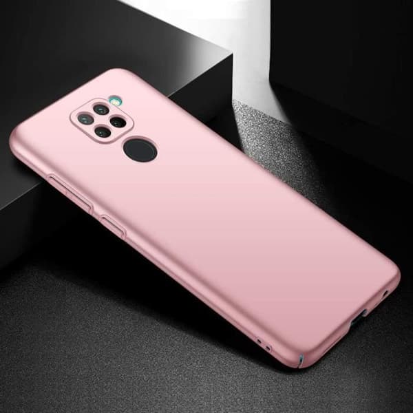 Xiaomi Redmi Note 9-fodral + skärmskydd i härdat glas, roséguld Mycket tunt skyddsfodral Hårt skydd Fodralskydd för