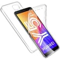 Miniatyrbild 1 av 4: 360 graders Huawei Y5p 2020 fodralskydd, helt genomskinligt skydd fram + stel baksida, pekskärmsfodral -NT
