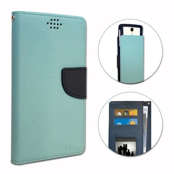 Samsung Galaxy A5 (2017) Sky blue textured läder foliofodral med korthållare från PH26®