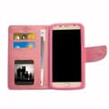 Miniatyrbild 1 av 3: Oukitel U11 Plus Fodral Foliofodral i rosa texturerat läder med korthållare och synliga sömmar från PH26®