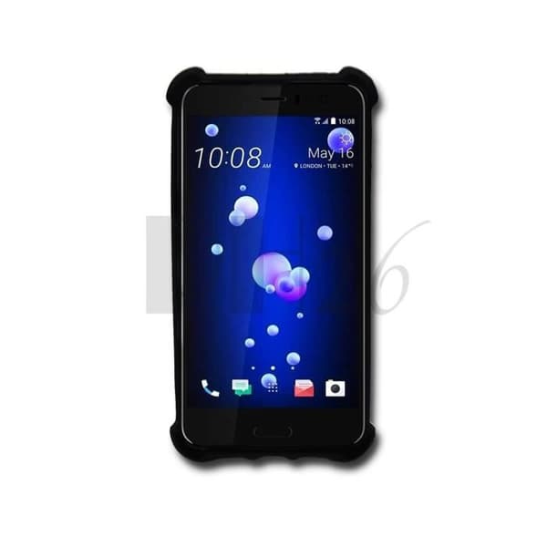 Huawei Mate 9 Pro Fodral bak med läderlook svart, konturer i silikon gel anti-stötar av PH26®