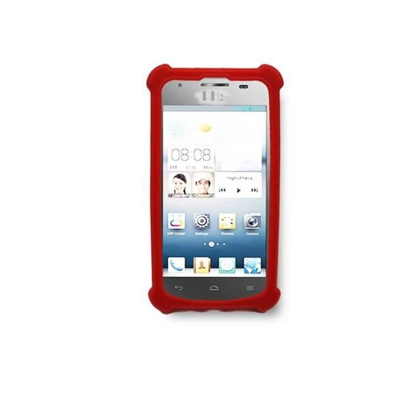Sony Xperia L1 Bakcover i röd konstläder med silikon gel anti-chockkanter av PH26®
