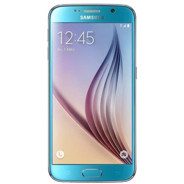 Skydd för Samsung Galaxy S6 - PH26® - Extra Slim - Ekologiskt Läder - Magnetisk Stängning - Blå