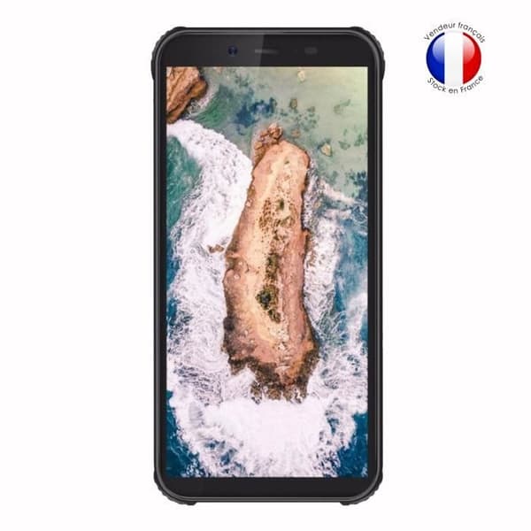 Super Pack Shockproof Blue Bumper Case för Blackview Bv5500 med 1 MAXIMAL hårdhet skyddande härdat glas
