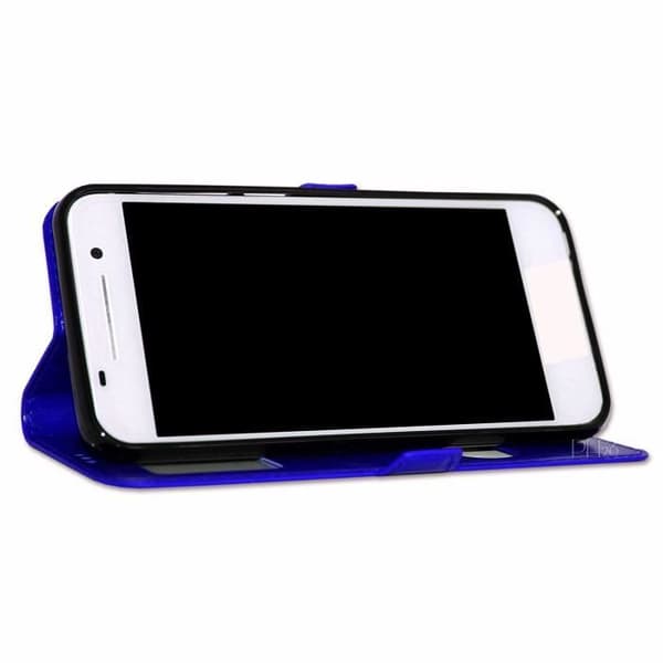 Fodral för Samsung Galaxy A20e - PH26® - Extra Slim - Ekoleder - Magnetstängning - Blå