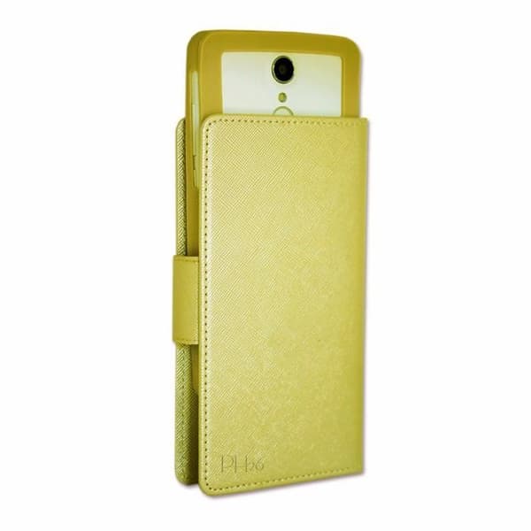 Etui Housse - Alcatel - 1 (2019) - Guld - Simil läder - Mjuk