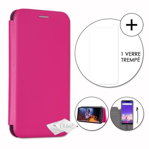 Husomapp - PH26 - Logicom Le Hop - Ekoskinn med struktur - Rosa - Optimal skydd