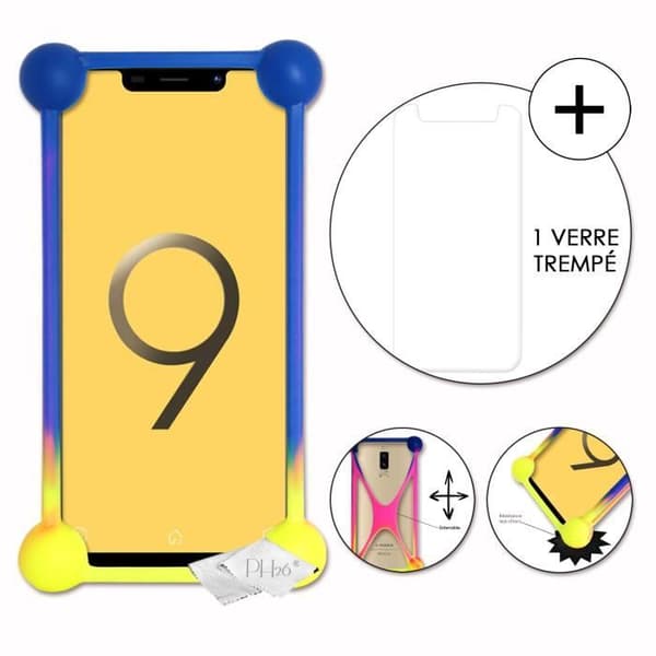 Coque bumper - V-Mobile - S9 (2019) - Antichock - Multifärgad - Silikon