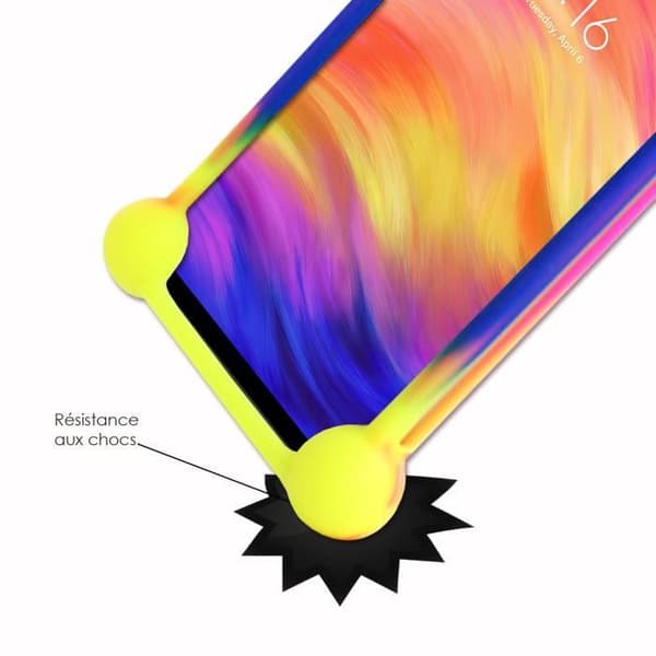 Coque bumper - Xiaomi - Redmi Note 7 - Stötsäker - Flerfärgad - Silikon
