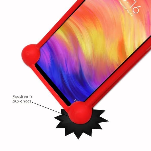 Coque bumper - Xiaomi - Redmi Note 7 - Röd - Stötsäker - Mjuk silikon