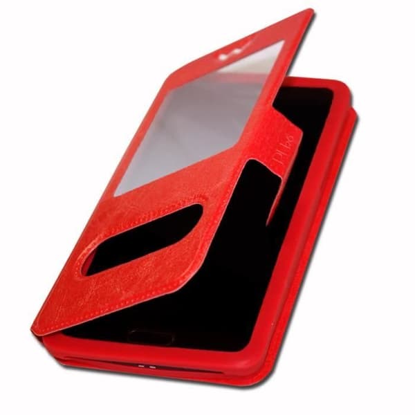 Fodral - Realme - Narzo 20A - Röd - Läderimitation - Magnetisk stängning