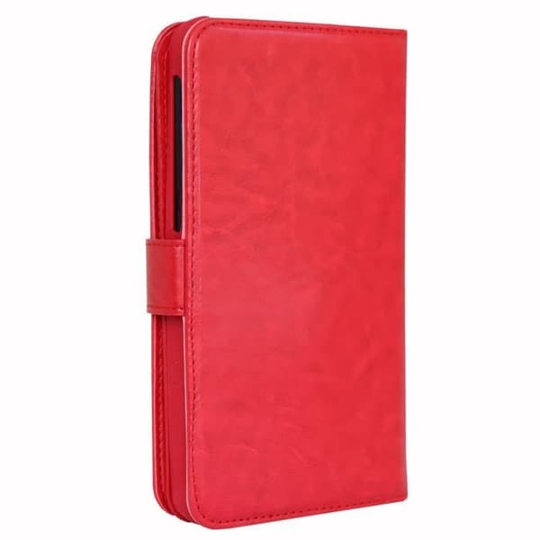 Etui fodral folio - Realme - C11 - Ekoskinn - Röd - Magnetisk stängning