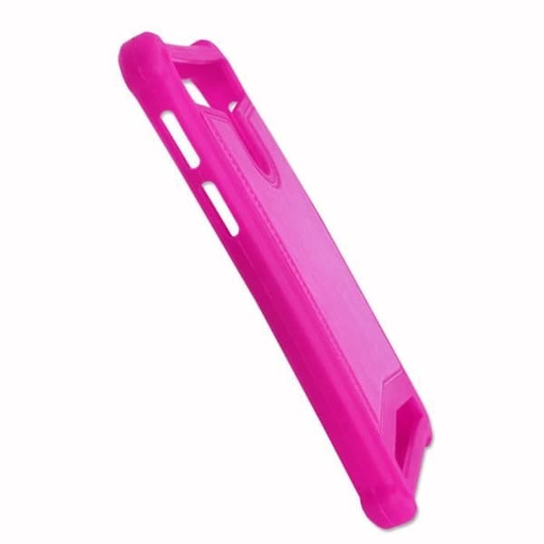 Bakstycke för Cat S62 Pro läderliknande silikongelkonturer anti-chockfodral [tillåter trådlös laddning] - Fuchsia rosa